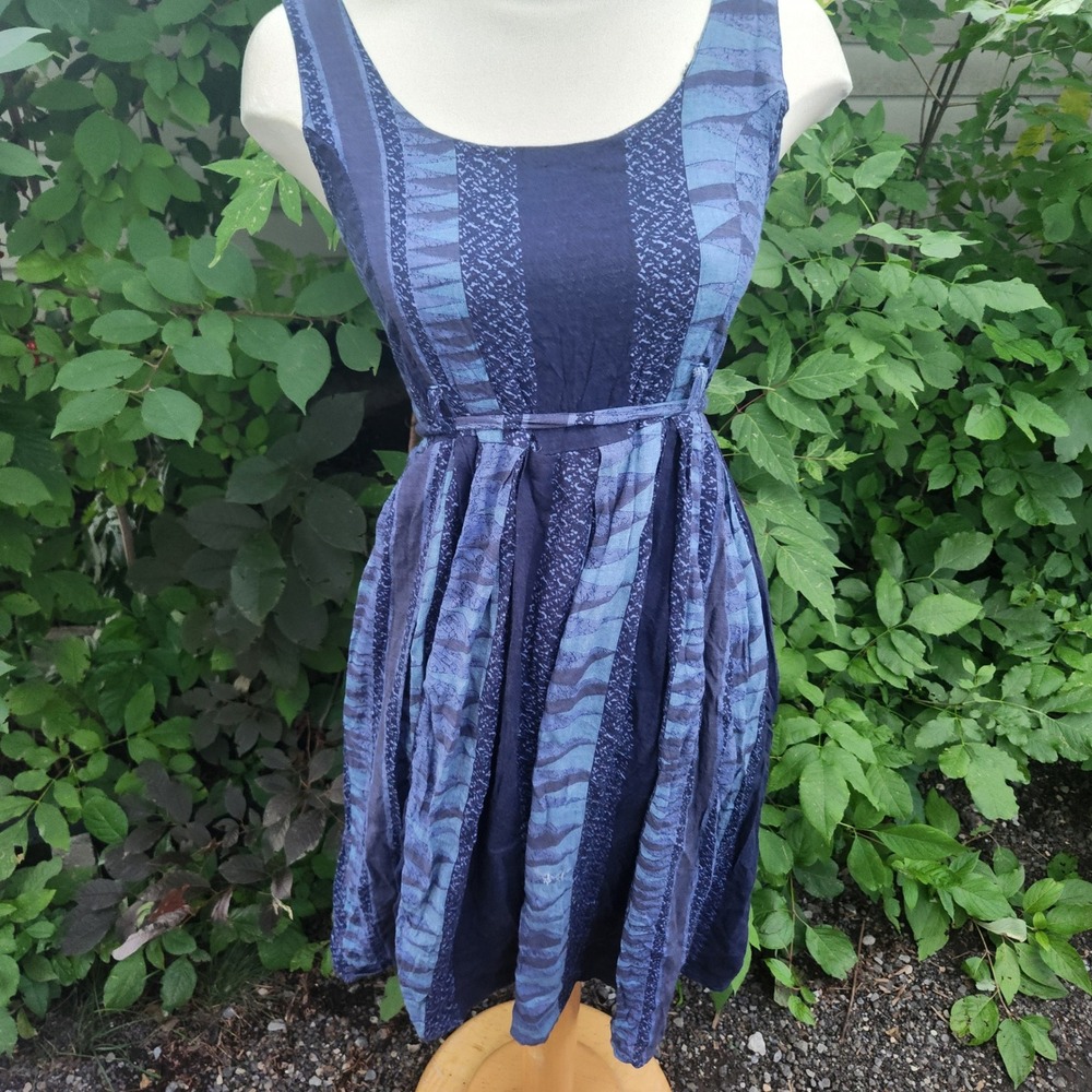Handmade‎ 90s Vintage S/M Patchwork style Sleeveless Casual Summer Sundress - Picture 8 of 12